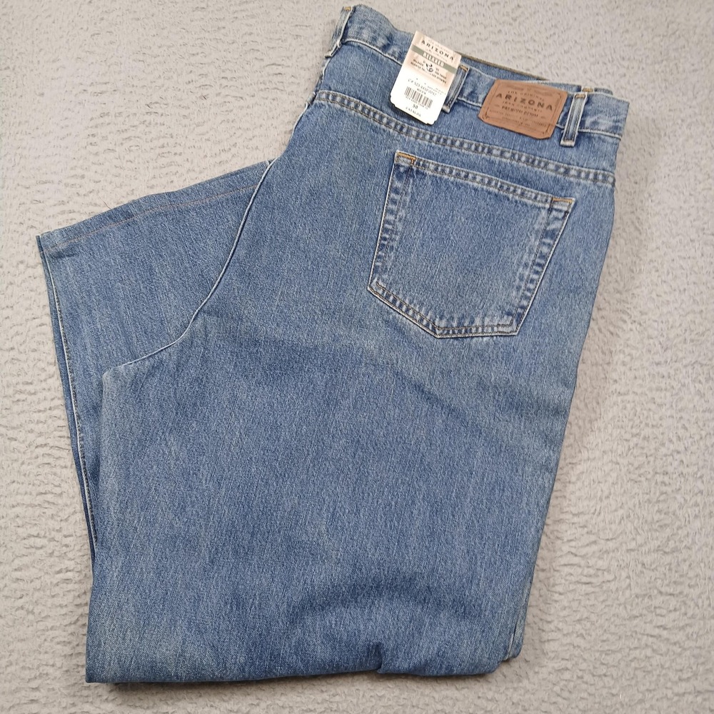 Arizona Jean Company Jeans Mens 50 Blue Relaxed Medium Wash Denim 523-4450 NWT‎